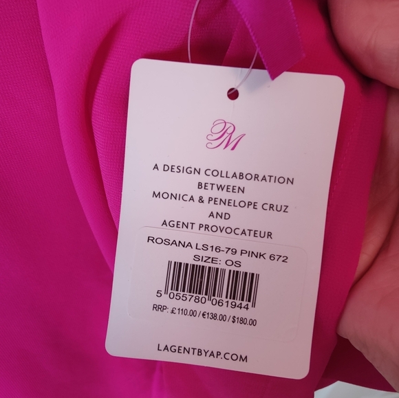 L'Agent by Agent Provocateur Rosana Swim Coverup One Size Pink Beach NWT $180 - Picture 8 of 10